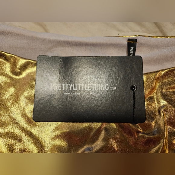 2 PC PRETTY LITTLE THING XL-16 , Golden Hour Princess Bikini, Plus Size - Picture 5 of 8